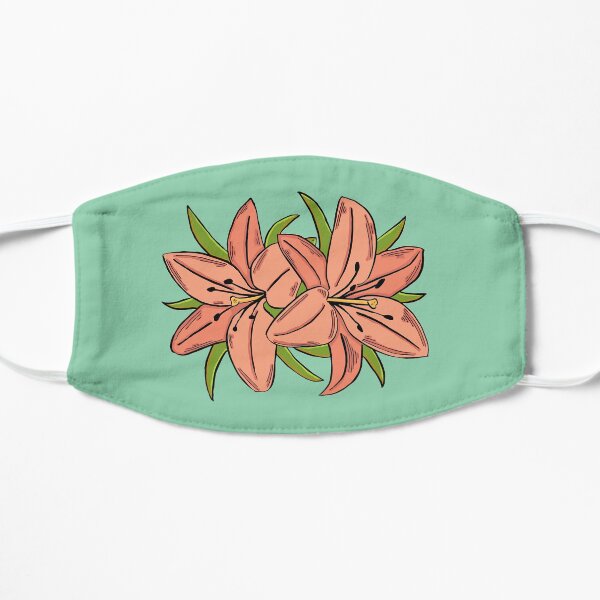 Two Flowers Flat Mask
