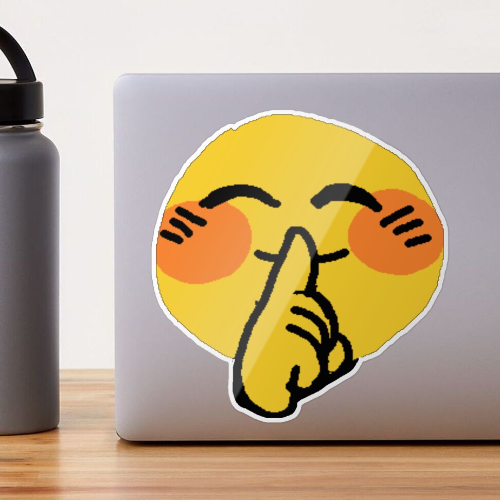 Shush Cursed Emoji | Art Board Print