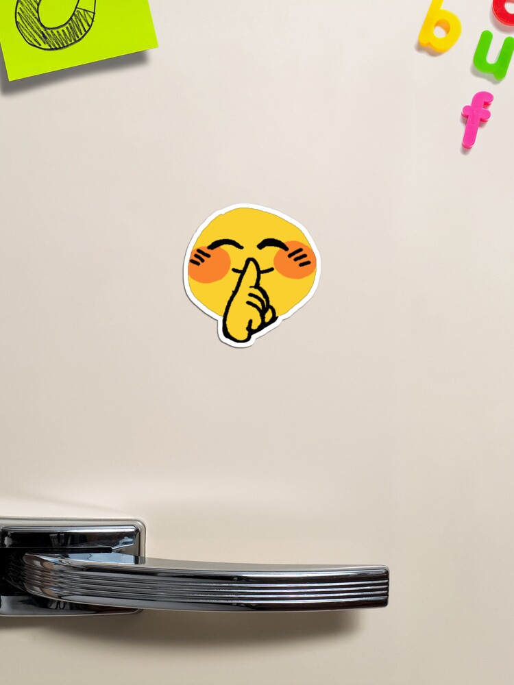 Shush Cursed Emoji Sticker for Sale by pepecharls