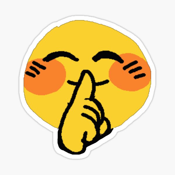 Shush Cursed Emoji Sticker for Sale by pepecharls