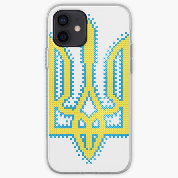 Ukrainian Tryzub with embroidery effect iPhone Soft Case