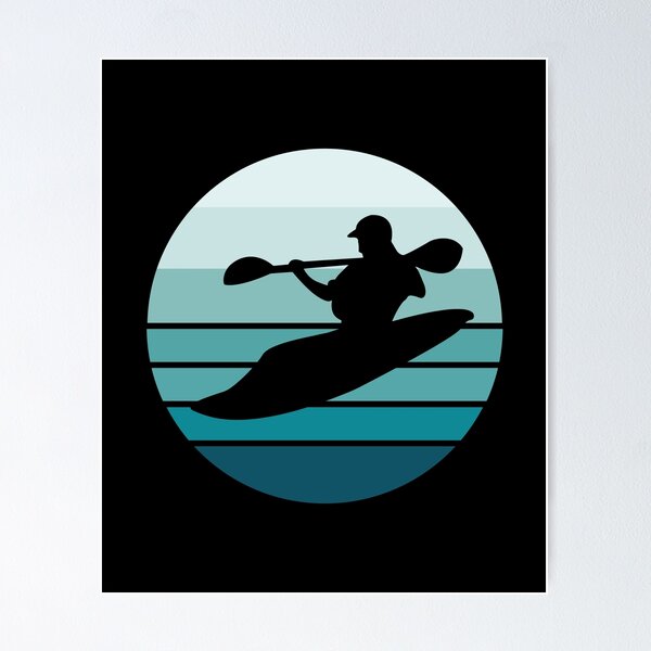 Item preview, Whitewater Kayak Kayaking Vintage Style designed and sold by EstelleStar.