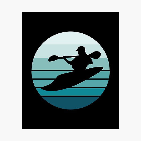 Item preview, Whitewater Kayak Kayaking Vintage Style designed and sold by EstelleStar.