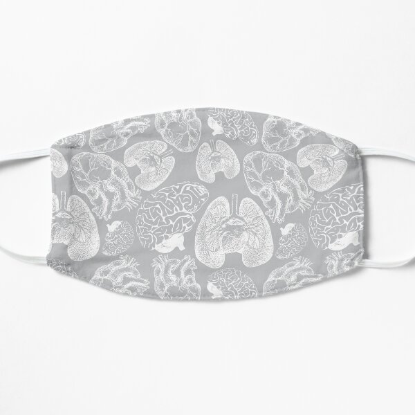 Anatomical Organs - White on Grey Mask