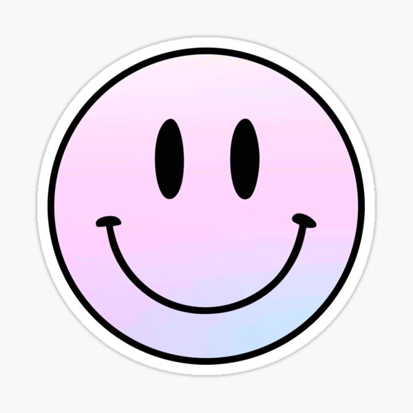 difundir alegría y ser feliz con este diseño de cara sonriente. Pegatina