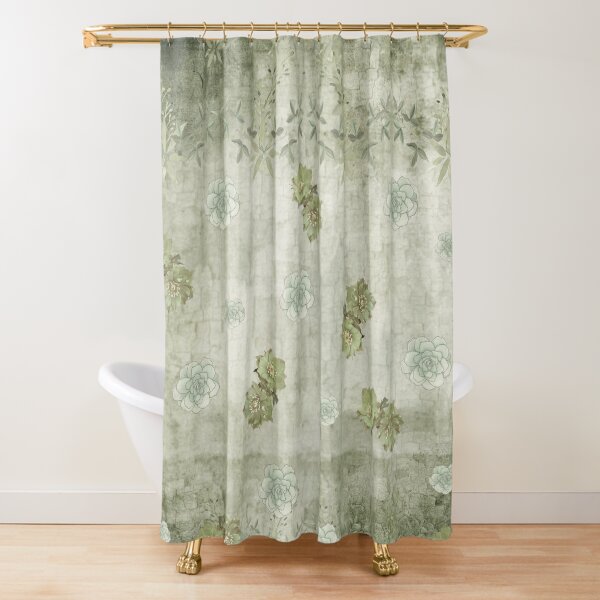 "Sage Green Wallflowers" Shower Curtain for Sale by JMarielle Redbubble