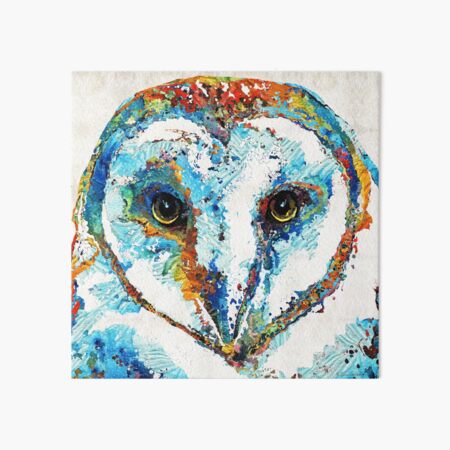 Colorful Barn Owl Art - Sharon Cummings Art Board Print