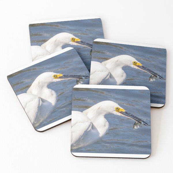 Item preview, Snowy Egret Catches Fish designed and sold by Ian Christopher.