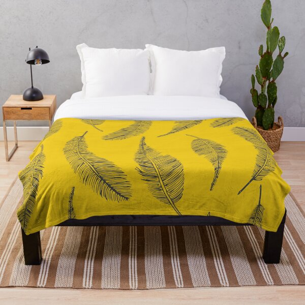 Item preview, Feathers with yellow background designed and sold by KarlaHR.