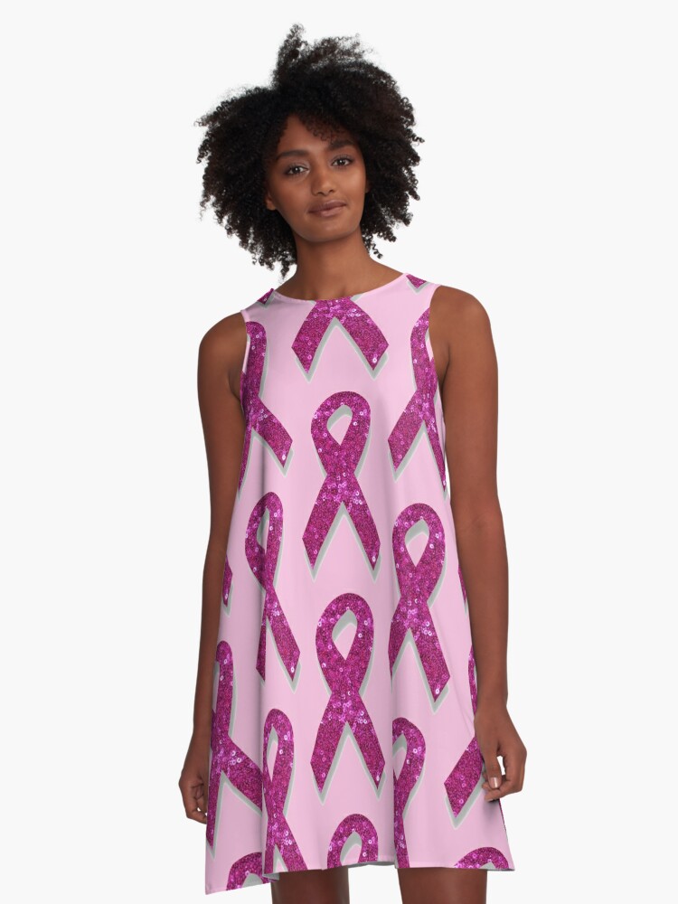 Glitter Pink Awareness Ribbon