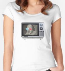 Shakespeare 3D T.V. Women's Fitted Scoop T-Shirt