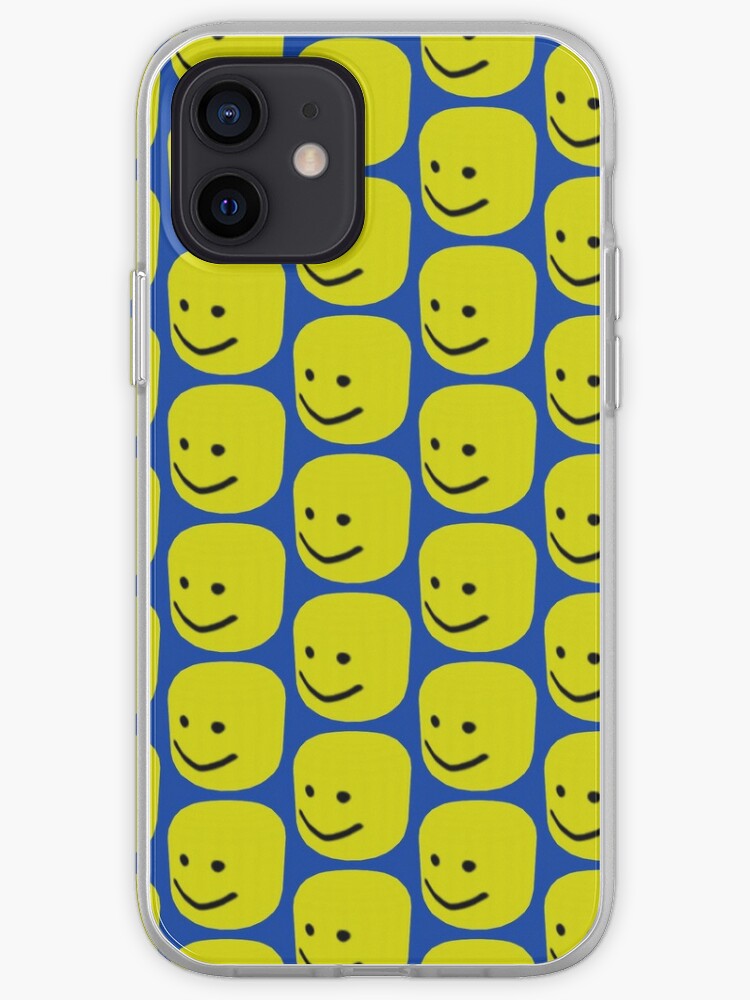 Roblox Noob Big Head Gift For Gamers Iphone Case Cover By Smoothnoob Redbubble - back of roblox noob head