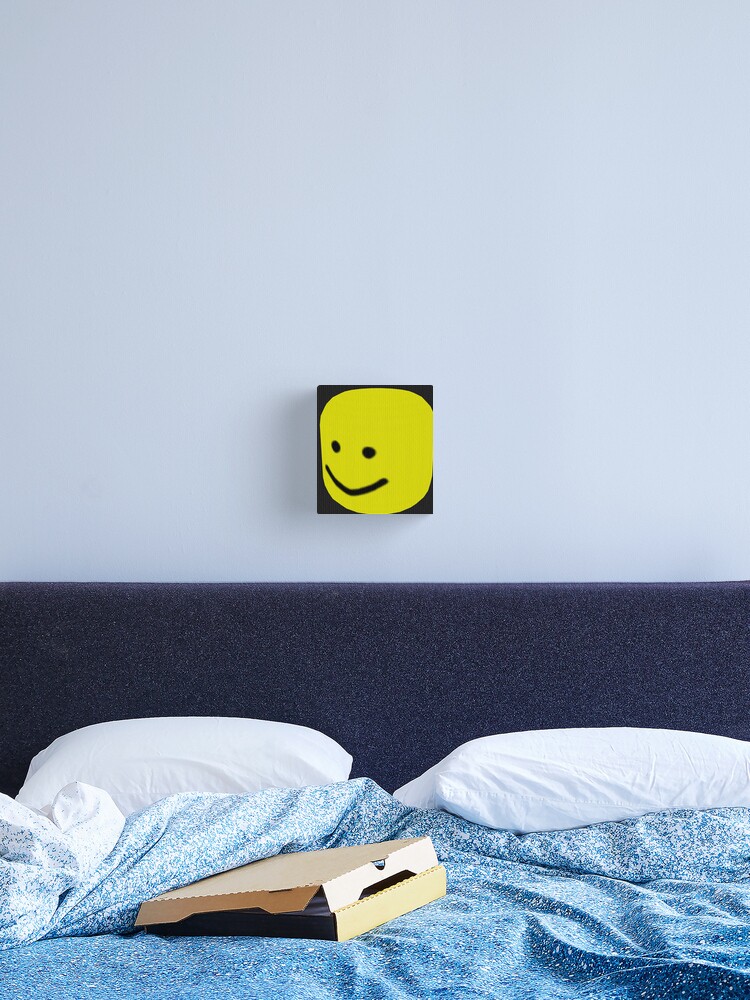 Roblox Noob Big Head Gift For Gamers Canvas Print By Smoothnoob Redbubble - big yellow head free roblox
