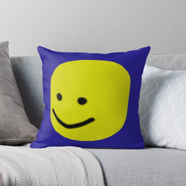 Roblox Noob Oof Gaming Noob Throw Pillow By Smoothnoob Redbubble - roblox present head