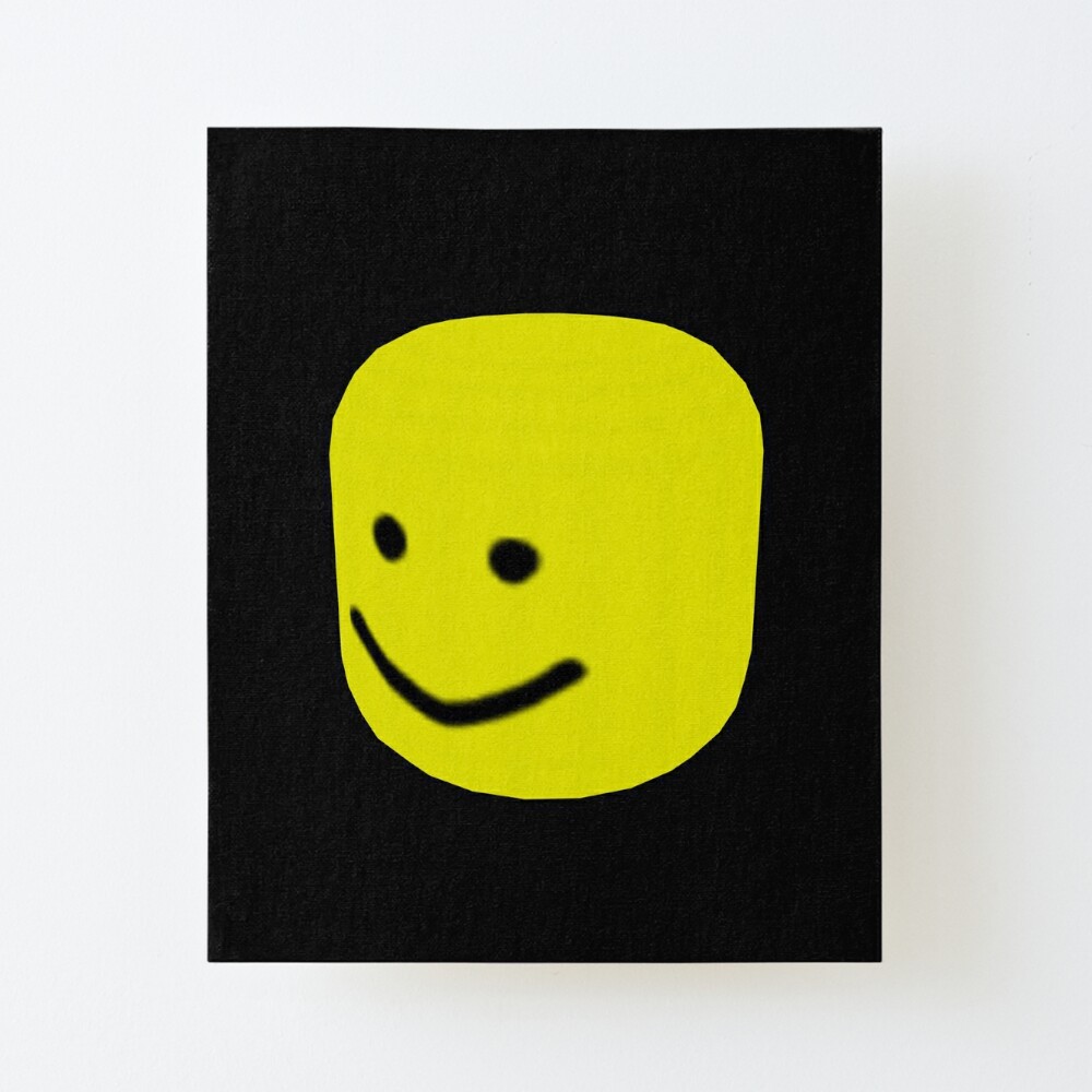 Roblox Noob Big Head Gift For Gamers Art Board Print By Smoothnoob Redbubble - roblox noob funny face