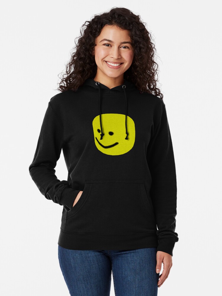 Roblox Noob Big Head Gift For Gamers Lightweight Hoodie By Smoothnoob Redbubble - roblox woman noob