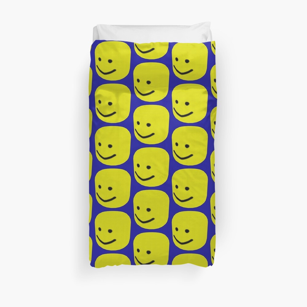 Roblox Noob Big Head Gift For Gamers Duvet Cover By Smoothnoob Redbubble - roblox gaming i eat fire t shirt duvet cover duvet covers