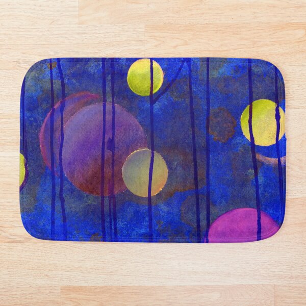 blue sphere Bath Mat
