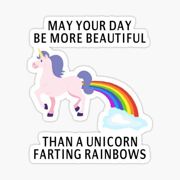 Item preview, May Your Day Be More Beautiful Than A Unicorn Farting Rainbows designed and sold by coolfuntees.