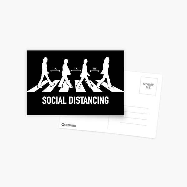 Abbey Road Social Distancing Postcard