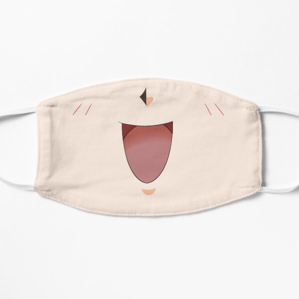 Happy Anime Girl Mouth Flat Mask