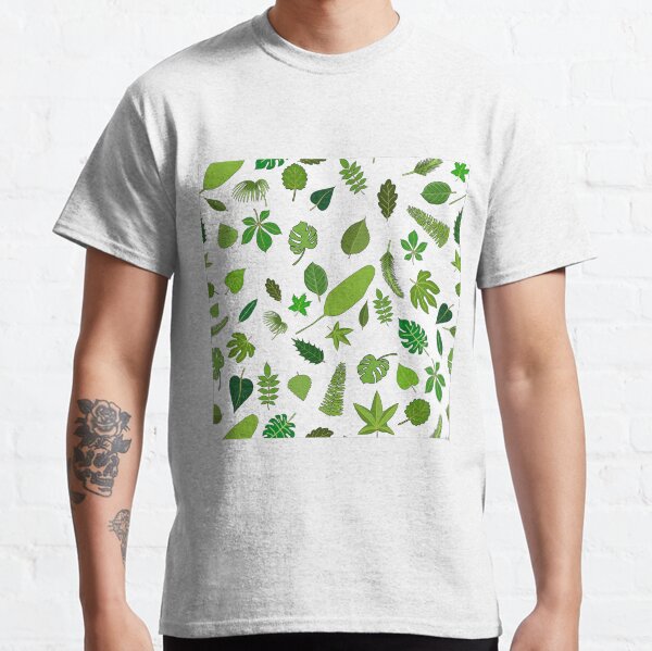 Green leaves pattern Classic T-Shirt