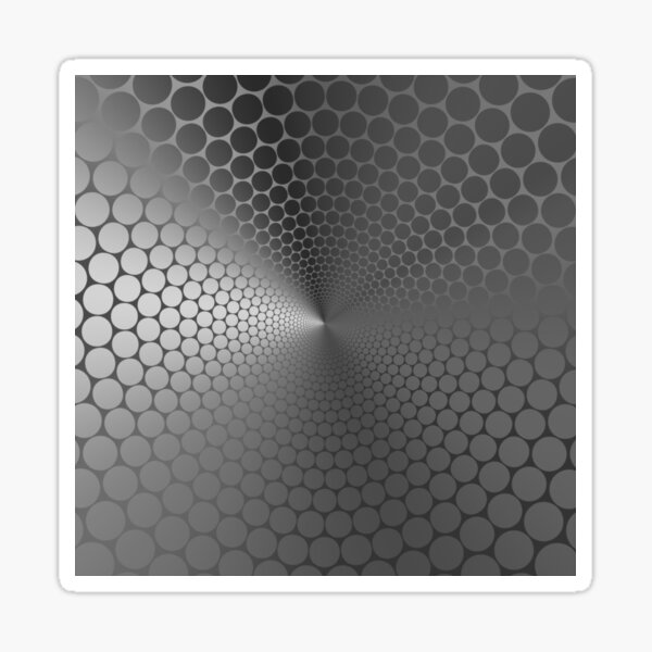 Optical Illusion Radiant Gradient NOIR Sticker