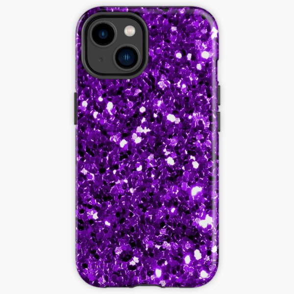 Purple Sparkly Glitter Confetti iPhone Tough Case