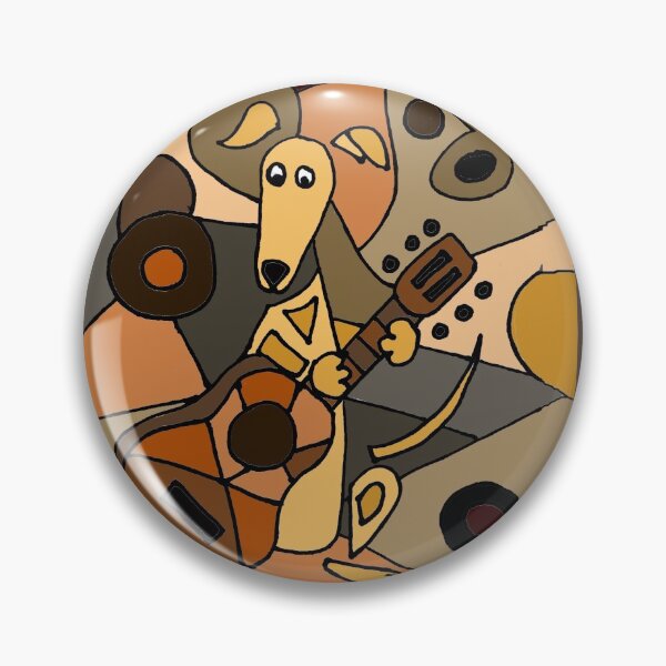 Artikelvorschau, Lustiger cooler Windhund, der Gitarre moderne Kunst spielt entworfen und verkauft von Nature's Fancy.
