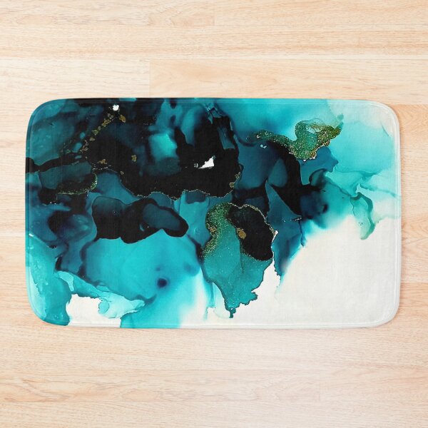 Item preview, Teal bloom alcohol ink art designed and sold by Artbysherilong.