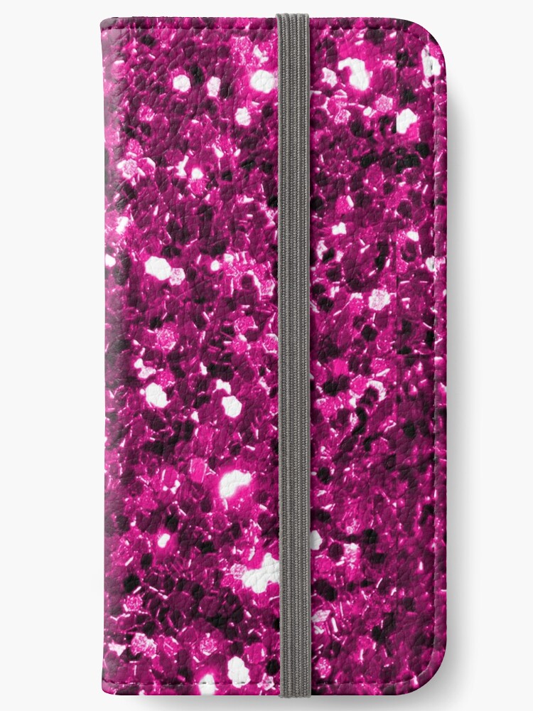 Pink Sparkly Glitter Confetti iPhone Wallet for Sale by CiaoBellaLtd