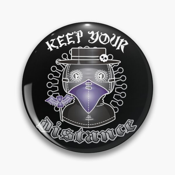 Item preview, KEEP YOUR DISTANCE, CORONAVIRUS, PLAGUE DR, CUTE DARK  designed and sold by FRKI-DIDI.