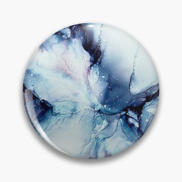Item preview, Blue whisp alcohol ink art designed and sold by Artbysherilong.