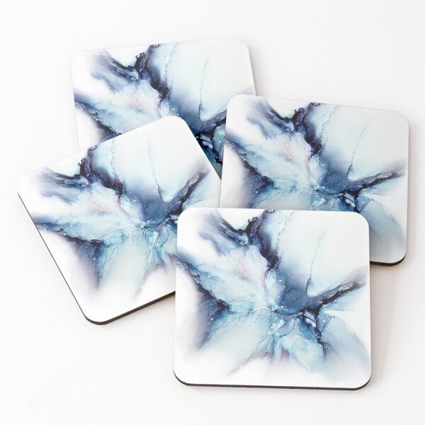 Item preview, Blue whisp alcohol ink art designed and sold by Artbysherilong.