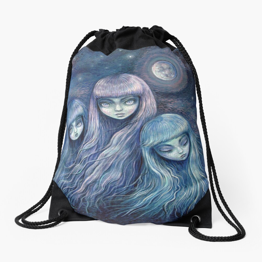 Sisters of the Moon Drawstring Bag