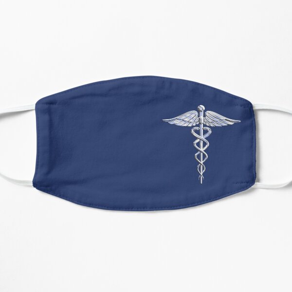 Chrome like Medical Caduceus Snakes Mask