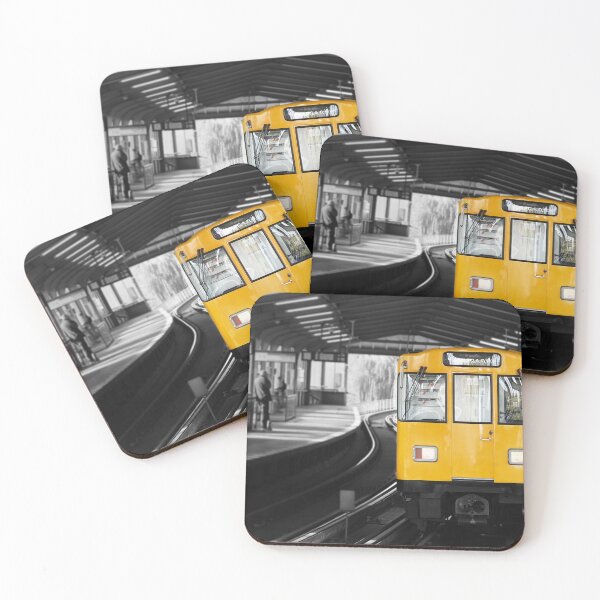 Item preview, Yellow Tram,train U-Bahn transport black white color	 designed and sold by MarketVisionAV.