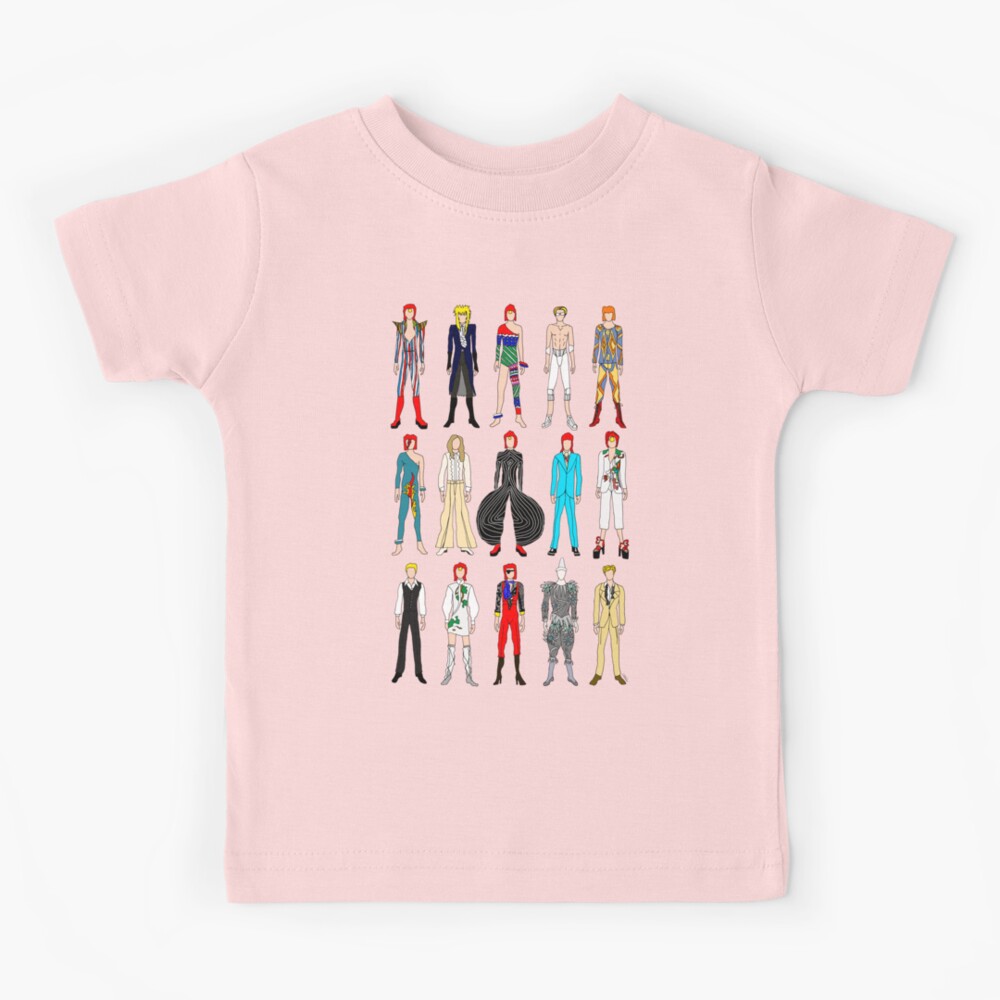 BOWIE COSTUMES Kids T-Shirt for Sale by flatlaydesign