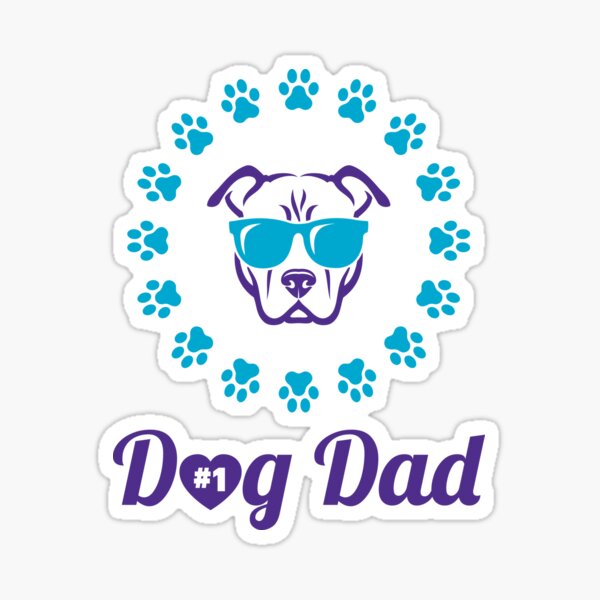 #1 Dog Dad Sticker