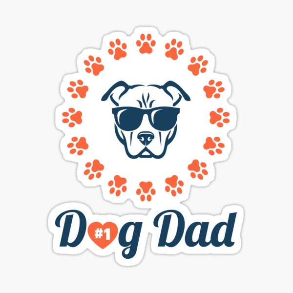 #1 Dog Dad Sticker