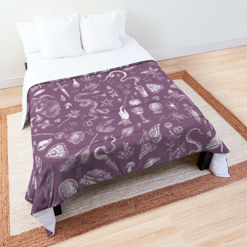 Purple Salem Witch Comforter