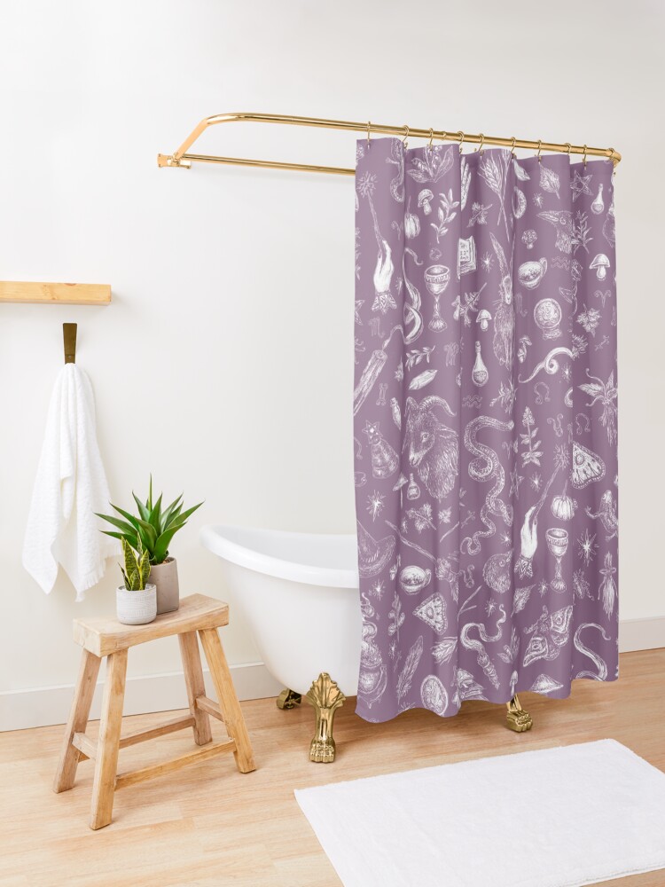 Alternate view of Purple Salem Witch Shower Curtain