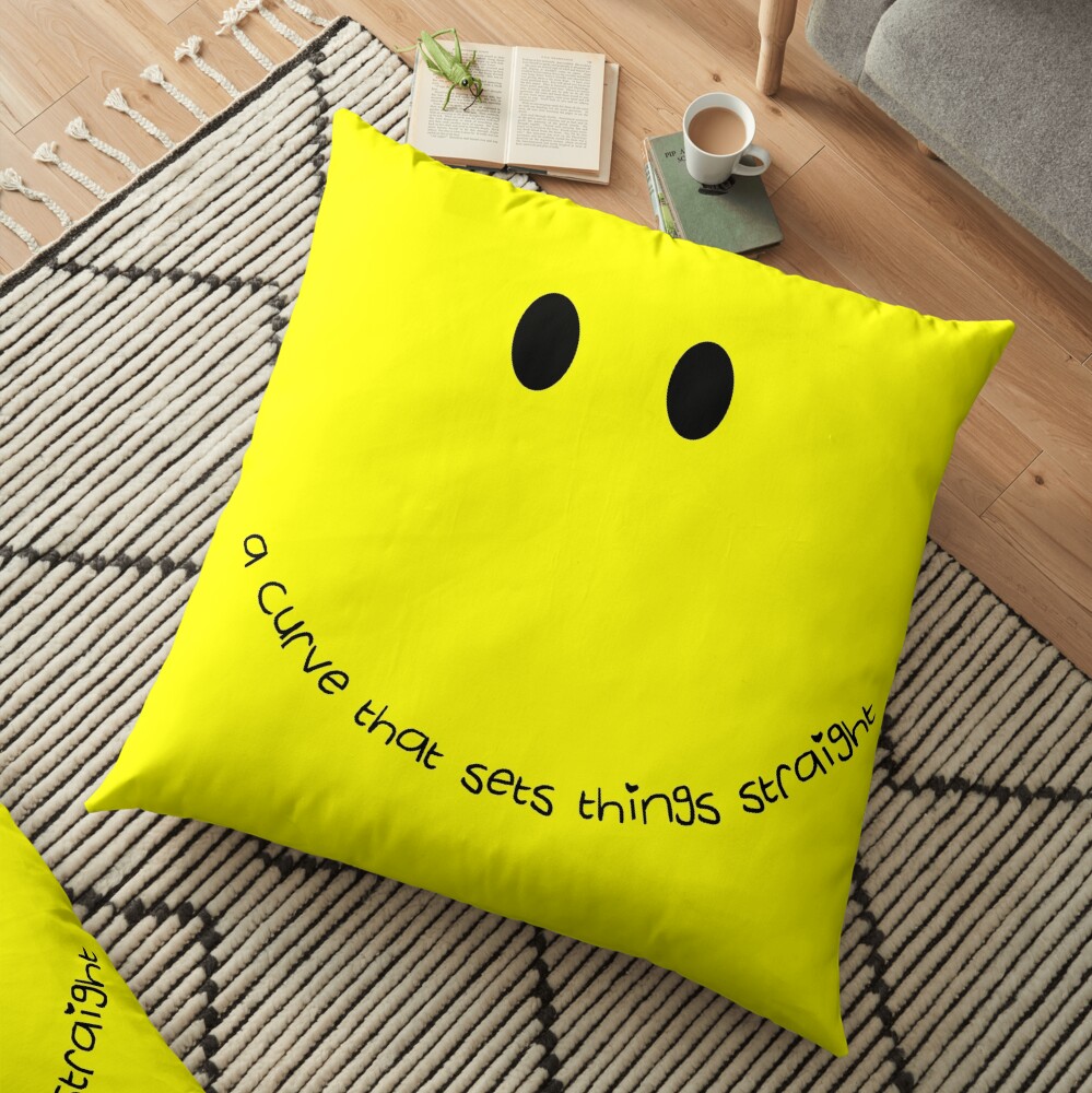 Curvy Smile Floor Pillow