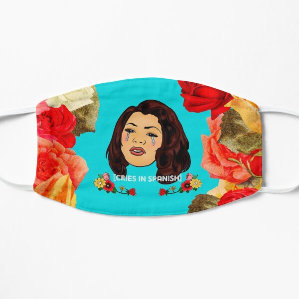 Funny Latinx Cries In Spanish Flat Mask