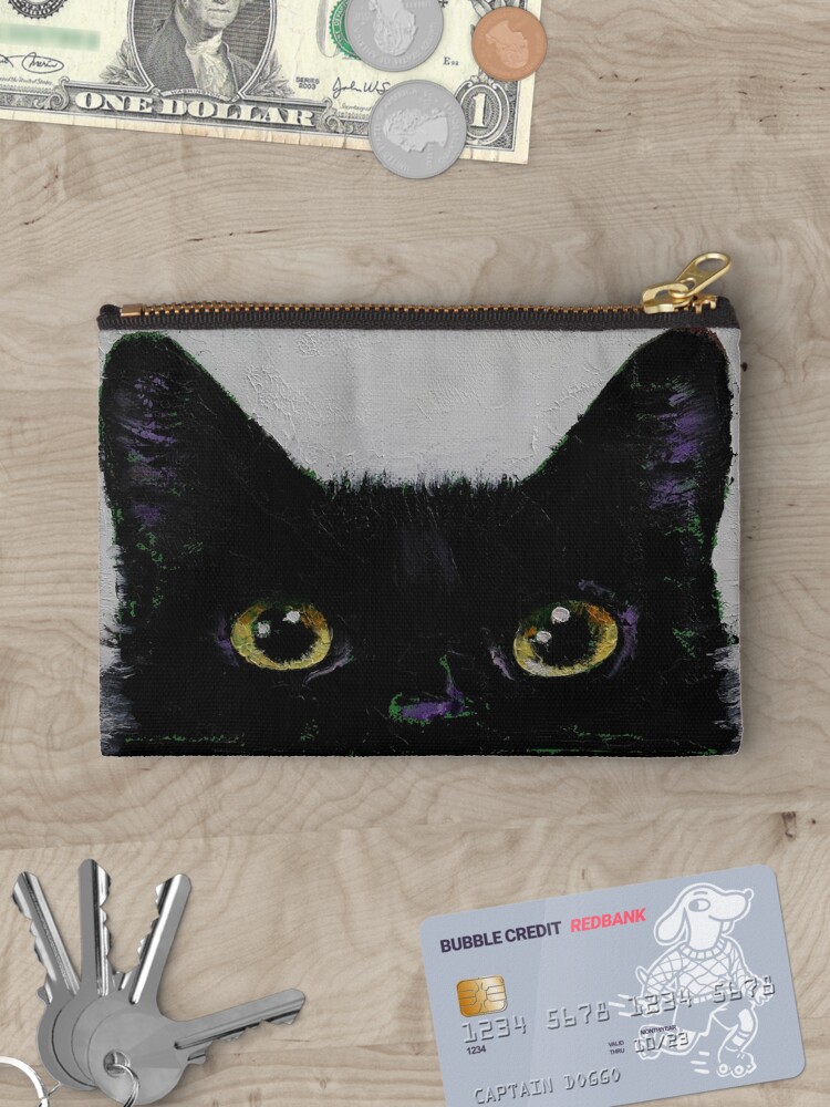 Thumbnail 3 of 4, Zipper Pouch, Black Cat designed and sold by Michael Creese.