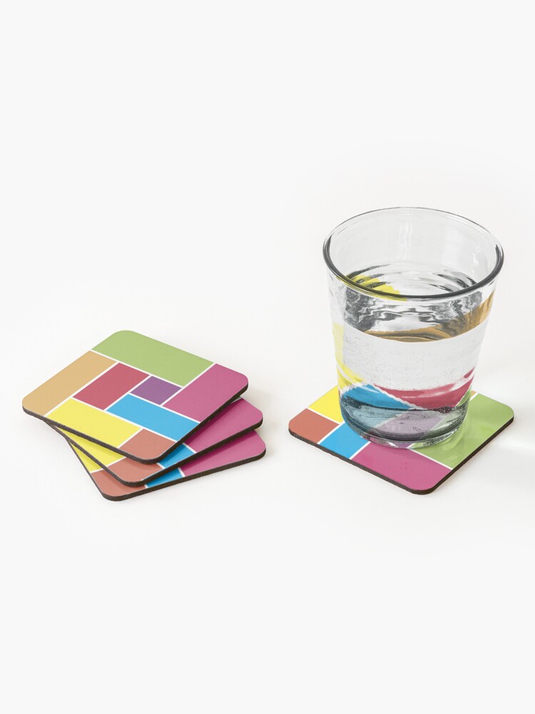 Alternate view of Colorful Blocks Coasters (Set of 4)