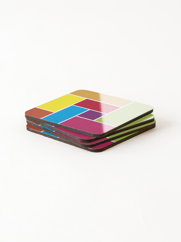 Alternate view of Colorful Blocks Coasters (Set of 4)