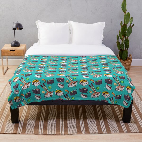 Sushi cats Throw Blanket