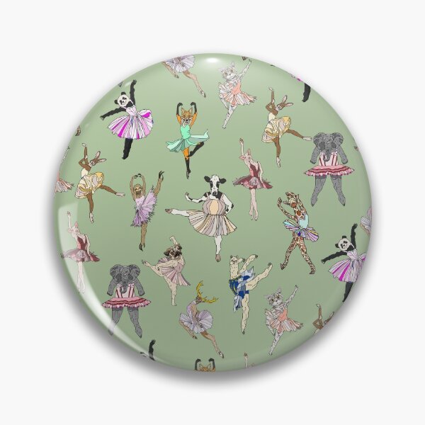 Item preview, Festive Animal Ballet Hipsters on Green designed and sold by NOTSNIW ART.