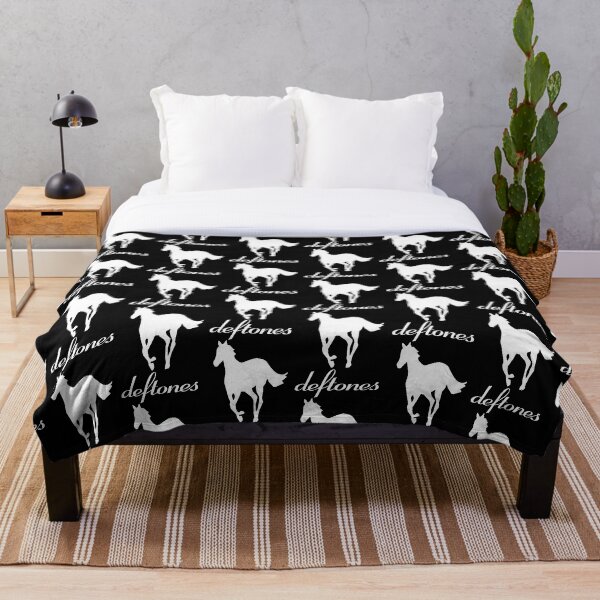 Deftones white pony logo Throw Blanket